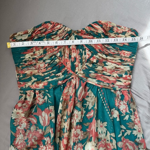 Pearl by Georgina Chapman Strapless Floral Handkerchief Hem Dress - Picture 13 of 14